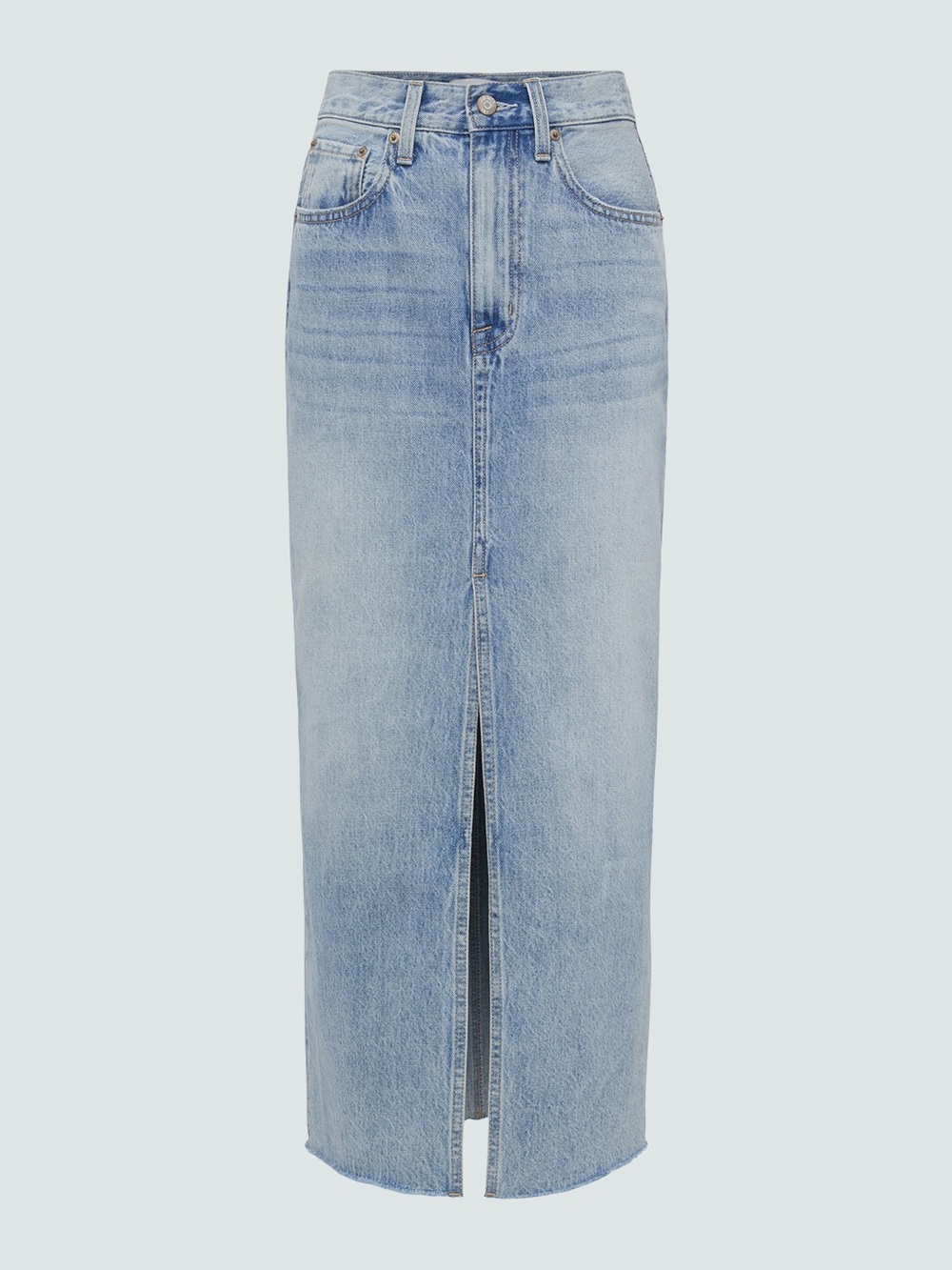 Pistola Denim, NWT, Alice Midi Skirt - BROOKLYN, 24, P00031080RL BRKLN